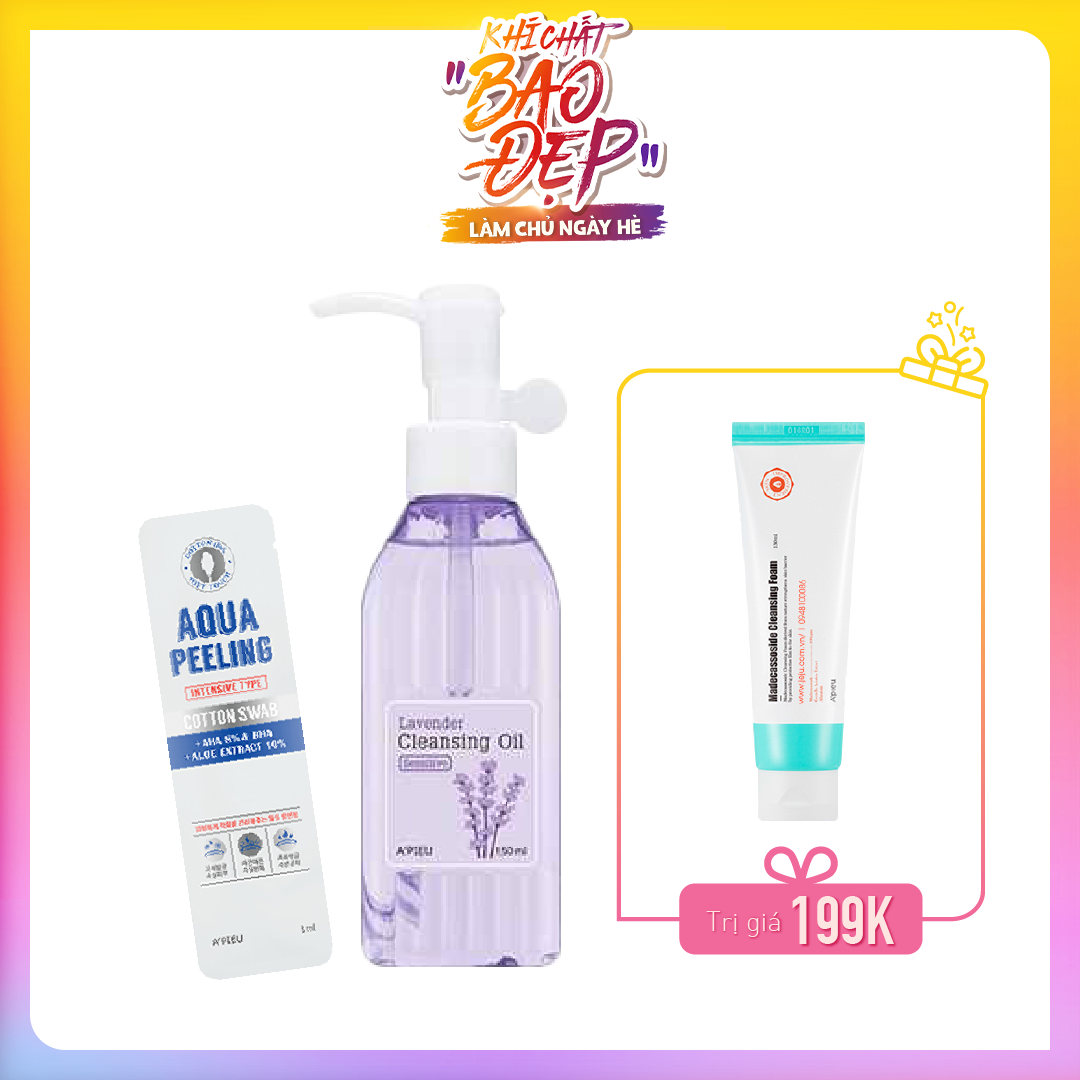 Combo Dầu Tẩy Trang Cho Da Nhay Cảm A'pieu Lavender Cleansing Oil (3Pc)