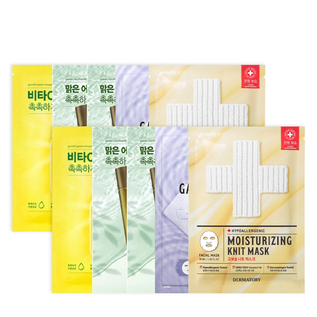 Combo Mix 10 Mặt Nạ Phục Hồi Và Sáng Da Goodal Green Tangerine Vita C & Dermatory Hypoallergenic