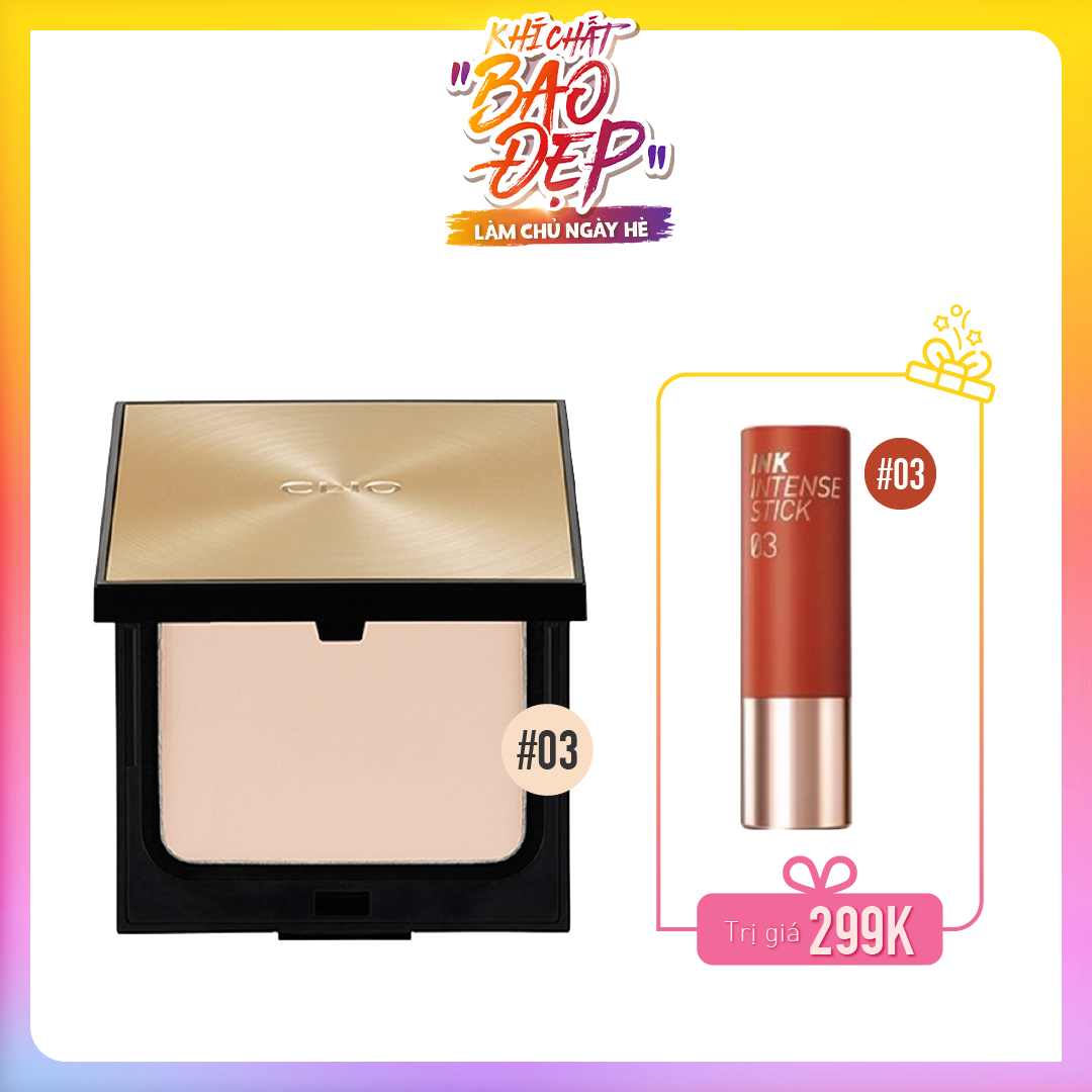 Combo Son Môi & Phấn Phủ Clio Stay Perfect Pressed Powder 03 Linen