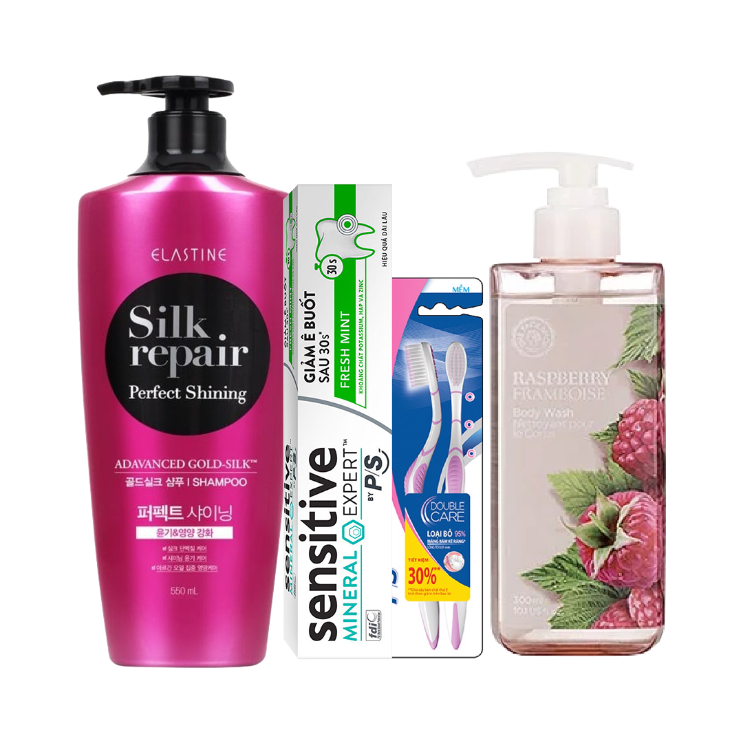 Combo Làm Sạch Cơ Thể Thefaceshop Và Chăm Sóc Răng Miệng Toàn Diện P/S