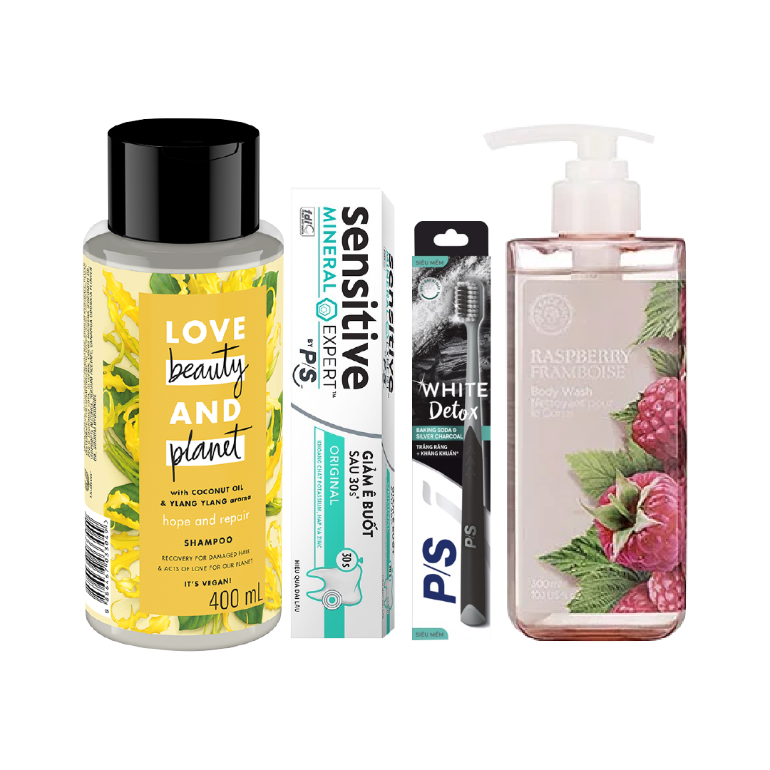 Combo Dầu Gội Love Beauty&Planet Và Chăm Sóc Răng Miệng Toàn Diện P/S