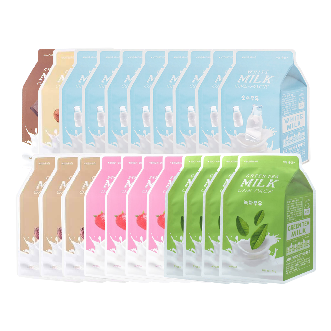 Combo 21 Miếng Mặt Nạ Dưỡng Ẩm Mềm Da Từ Sữa A’pieu Milk One Pack