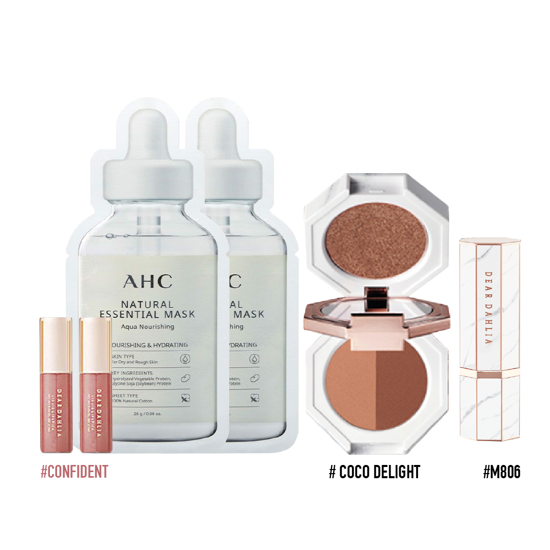(Màu Đỏ Hồng) Combo Màu Mắt Đa Năng & Son Thỏi Lì Bán Mờ Dear Dahlia Lip Paradise Intense Satin