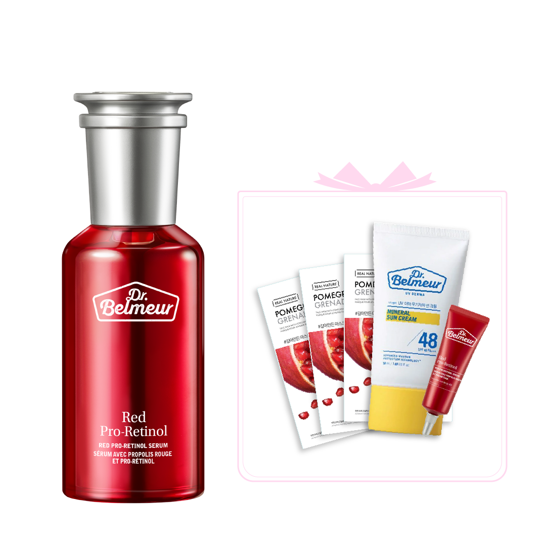 (Tặng Mặt Nạ Lựu) Combo Tinh Chất Cải Thiện Nếp Nhăn Dr.belmeur Red Pro - Retinol Serum 50Ml (6Pc)