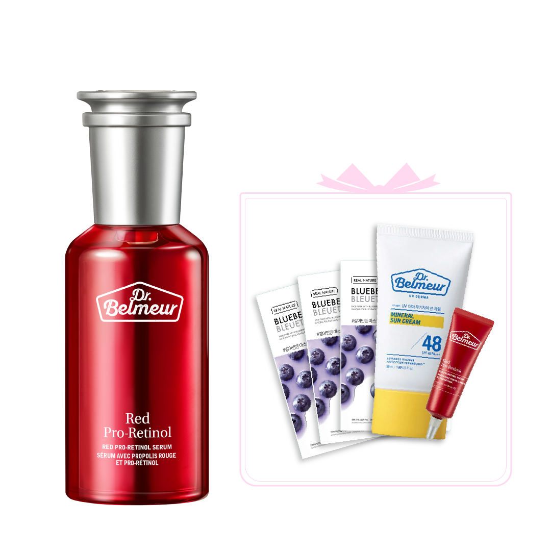 (Mặt Nạ Việt Quất) Combo Tinh Chất Làm Săn Chắc Da Dr.belmeur Red Pro - Retinol Serum 50Ml