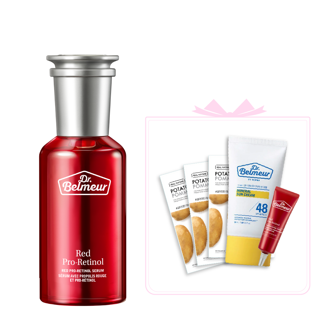 (Mặt Nạ Khoai Tây) Combo Tinh Chất Dưỡng Da Săn Chắc Thefaceshop Dr.belmeur Red Pro - Retinol Serum 50Ml