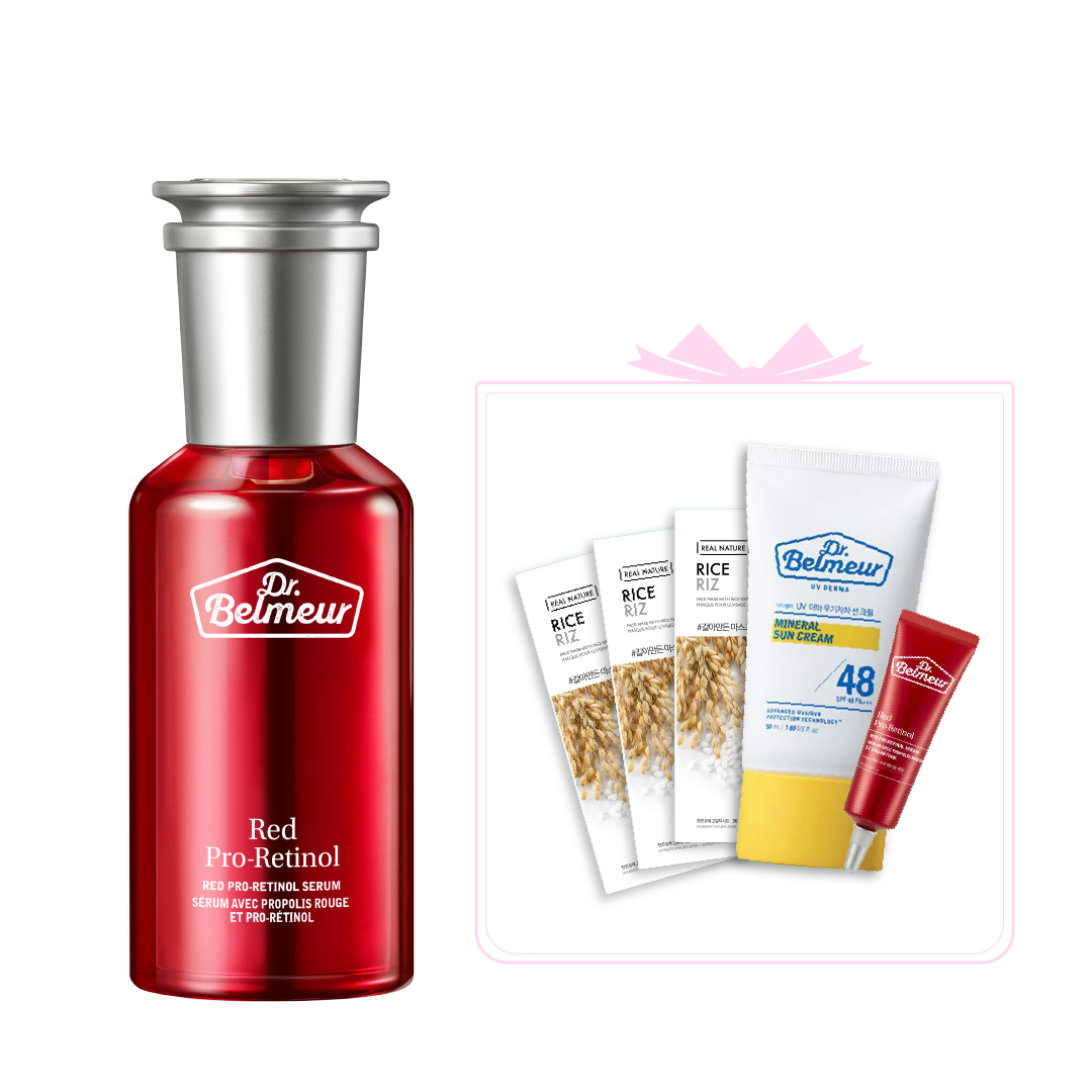 (Mặt Nạ Gạo) Combo Tinh Chất Dưỡng Thefaceshop Dr.belmeur Red Pro - Retinol Serum 50Ml