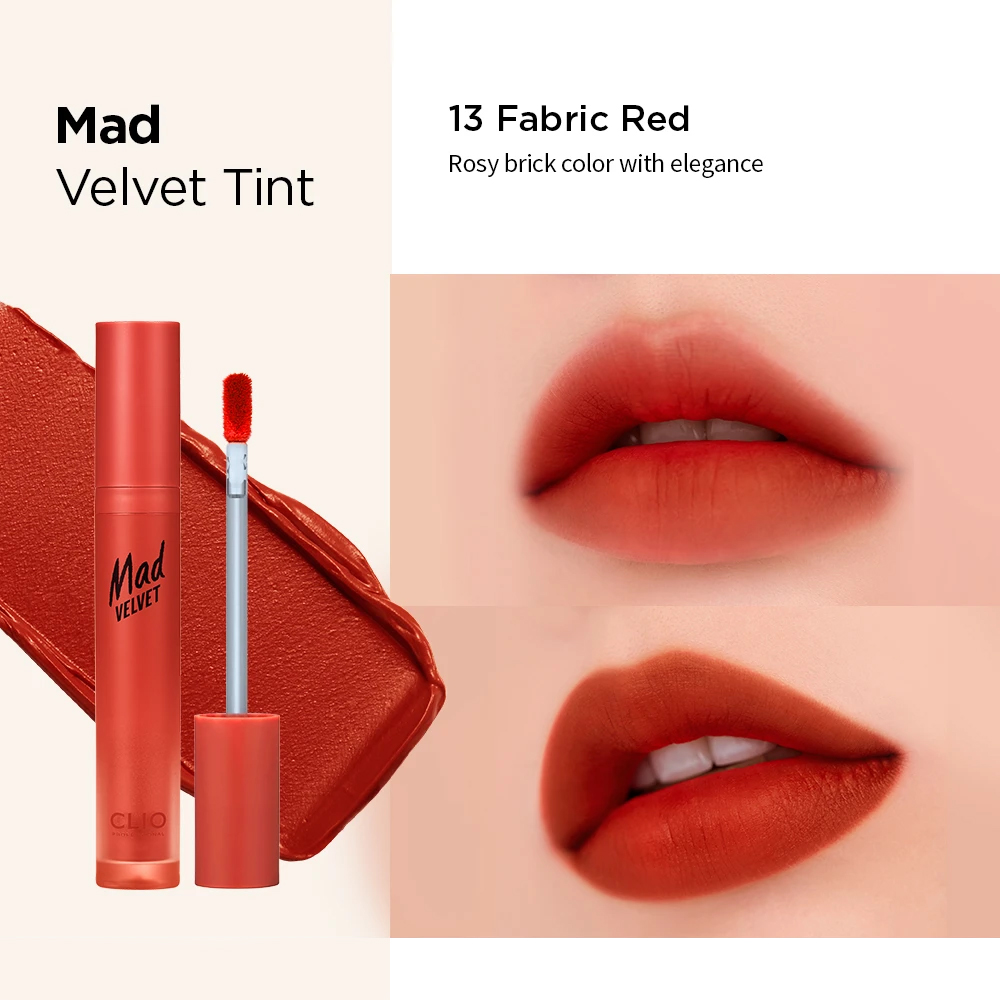 Son Kem Lì Clio Mad Velvet Tint 3.8G 13 Fabric Red [Không Đổi Trả, Hsd Từ Tháng 07/2022 Đến Tháng 09/2022]