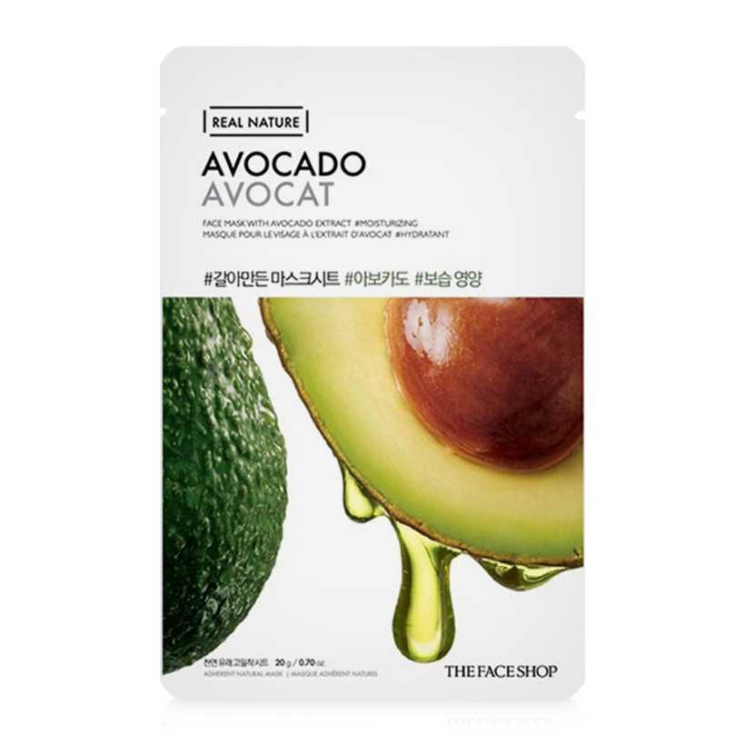 Mặt Nạ Giấy Phục Hồi Ẩm Tối Ưu Thefaceshop Real Nature Avocado 20G