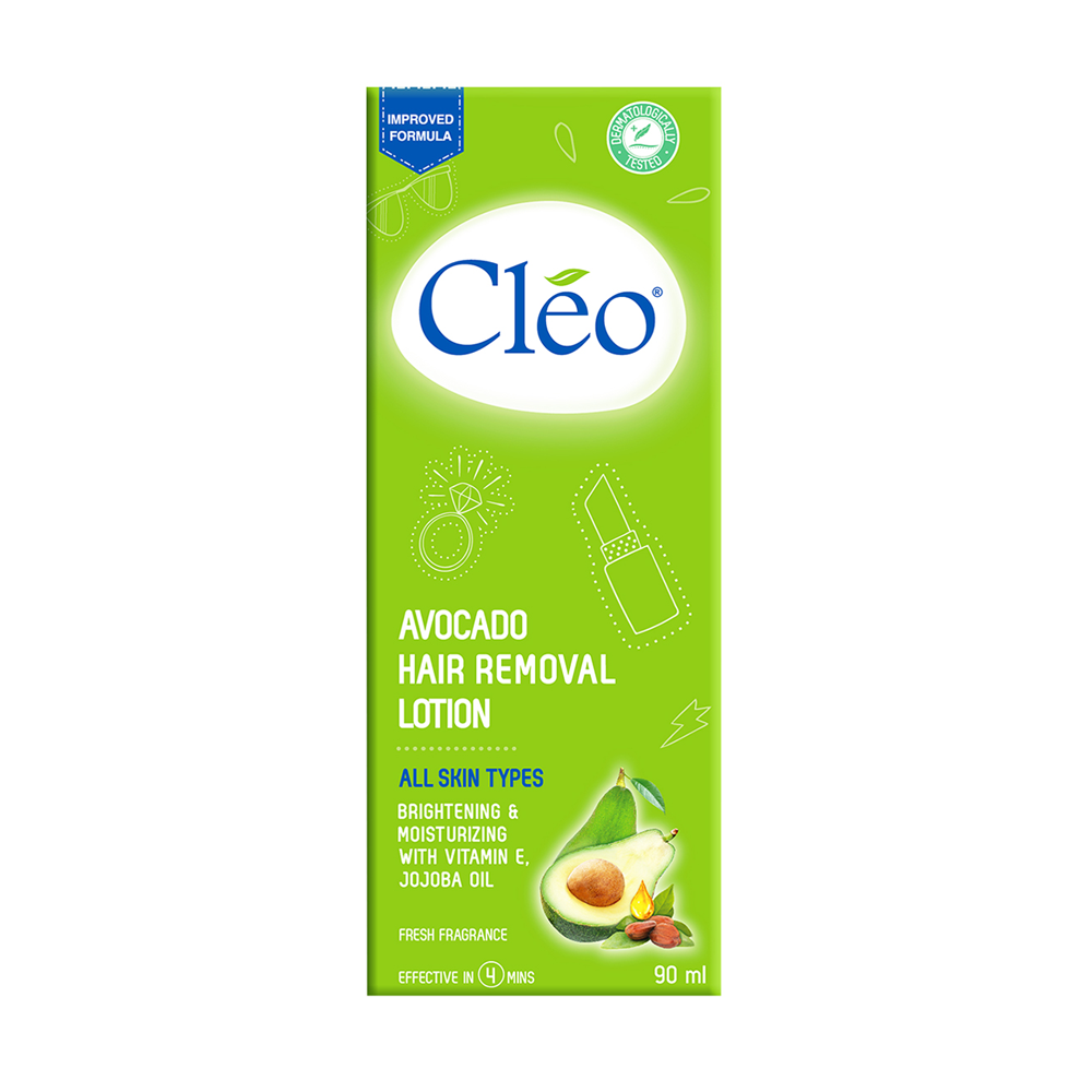 Kem Tẩy Lông Cho Mọi Loại Da Cléo - Avocado Hair Removal Lotion All Skin Types 90Ml