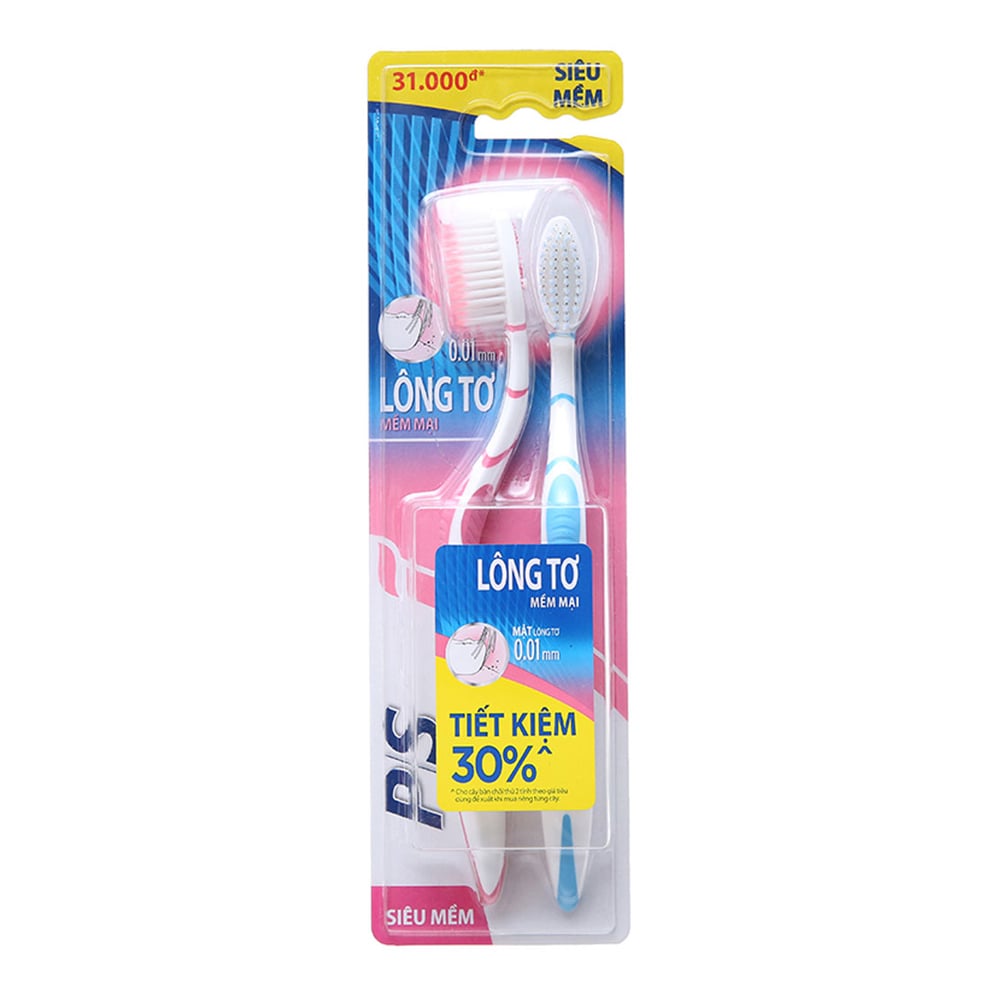 Bàn Chải Đánh Răng Lông Tơ Làm Sạch Hiệu Quả P/S Toothbrush Double Care Clean