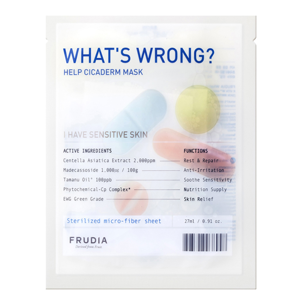 Mặt Nạ Dưỡng Da Frudia What’s Wrong Help Cicaderm Mask 27Ml