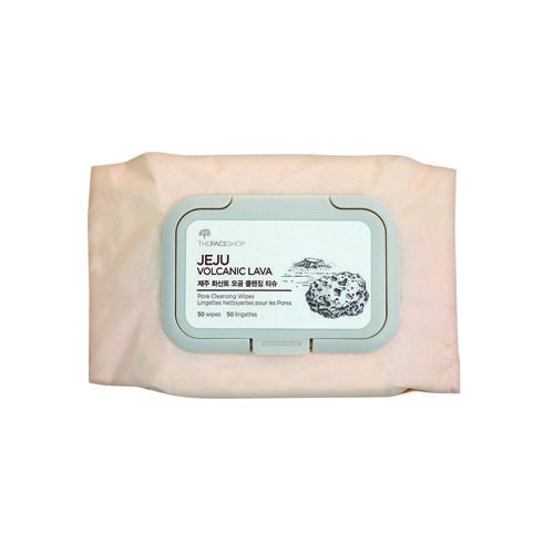 Khăn Giấy Tẩy Trang Thanh Lọc Lỗ Chân Lông Thefaceshop Jeju Volcanic Lava Pore Cleansing Wipes
