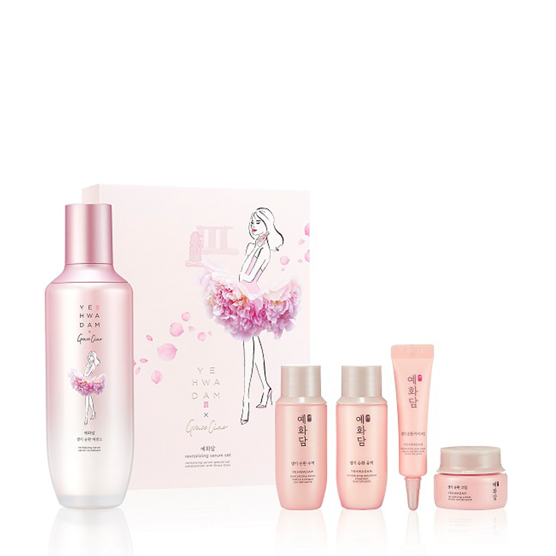 Bộ Dưỡng Da Ngăn Ngừa Lão Hóa Yehwadam Revitalizing Serum Collaboration (5Pcs)
