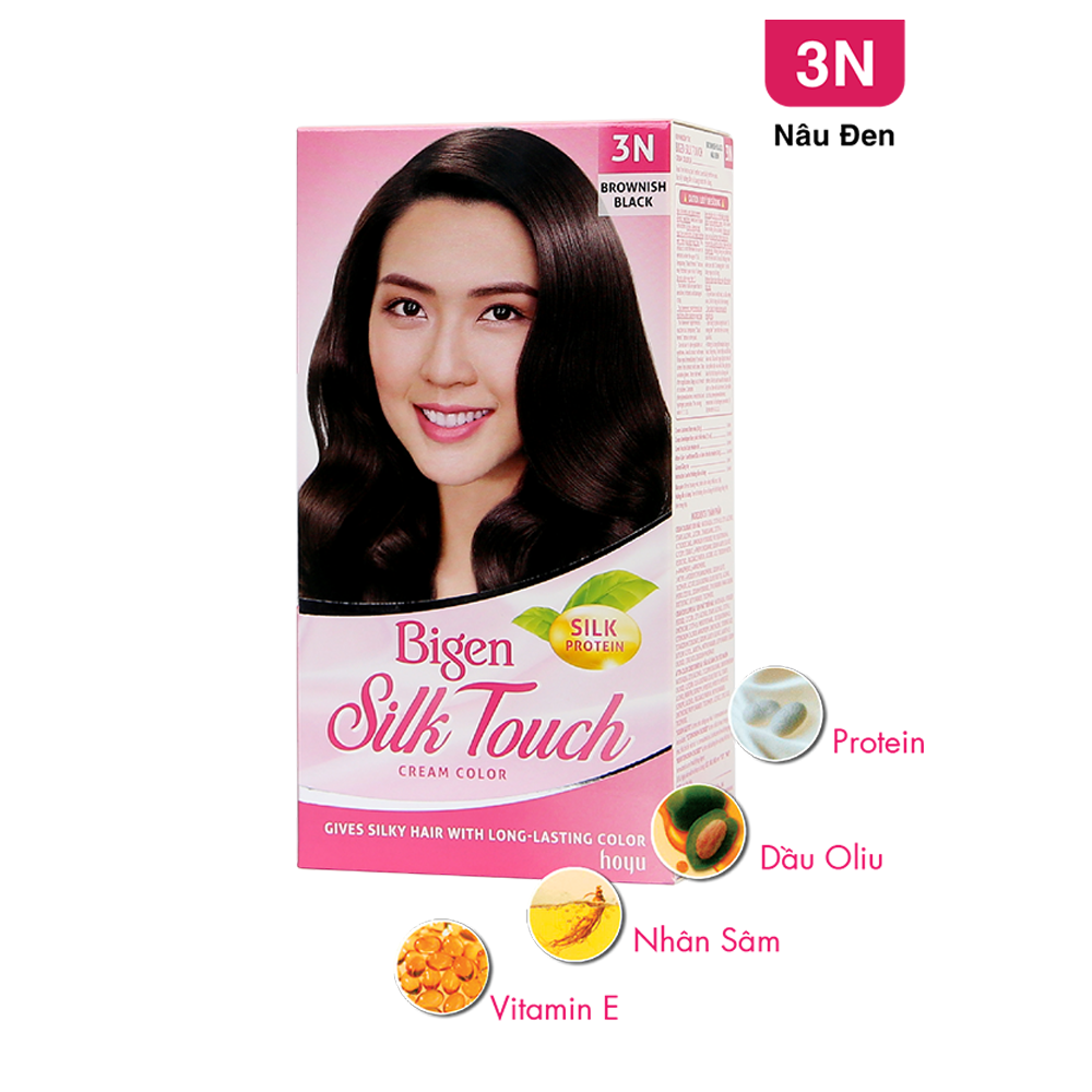 Kem Nhuộm Tóc Phủ Bạc Bigen Silk Touch Cream Color (B) 136G