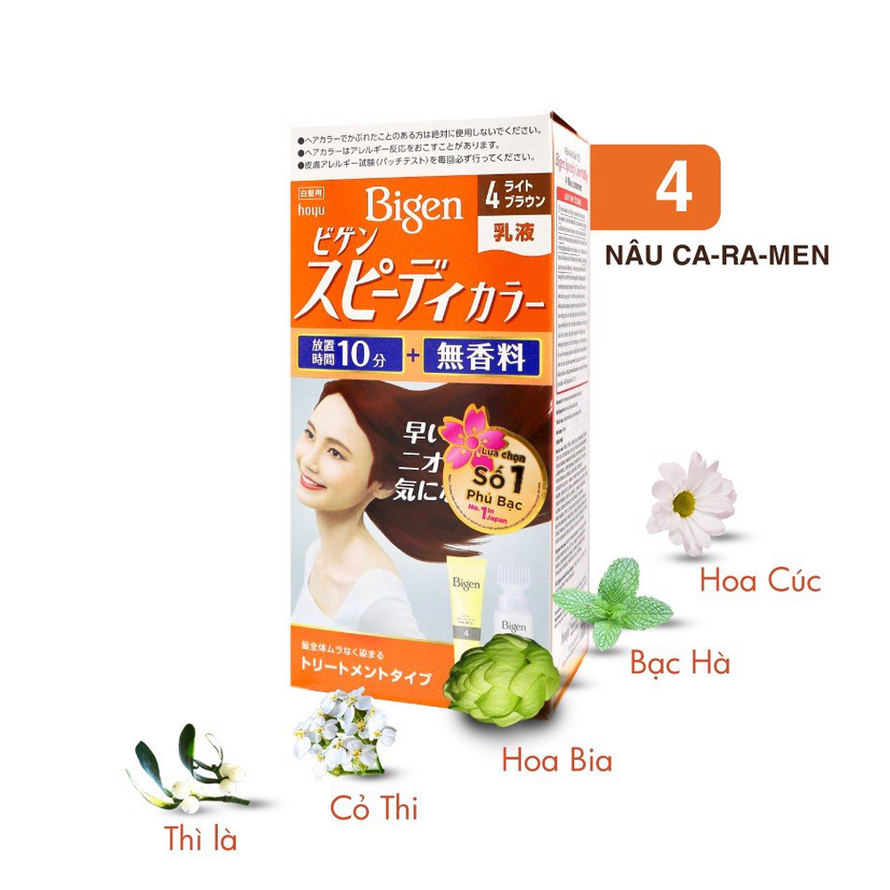 Kem Nhuộm Tóc Phủ Bạc Bigen Speedy Color Milky 100Ml