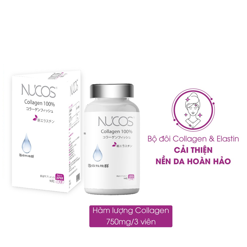 Viên Uống Collagen 100% Ngăn Ngừa Lão Hóa Da Nucos Collagen 100% For Anti Aging (90 Viên)
