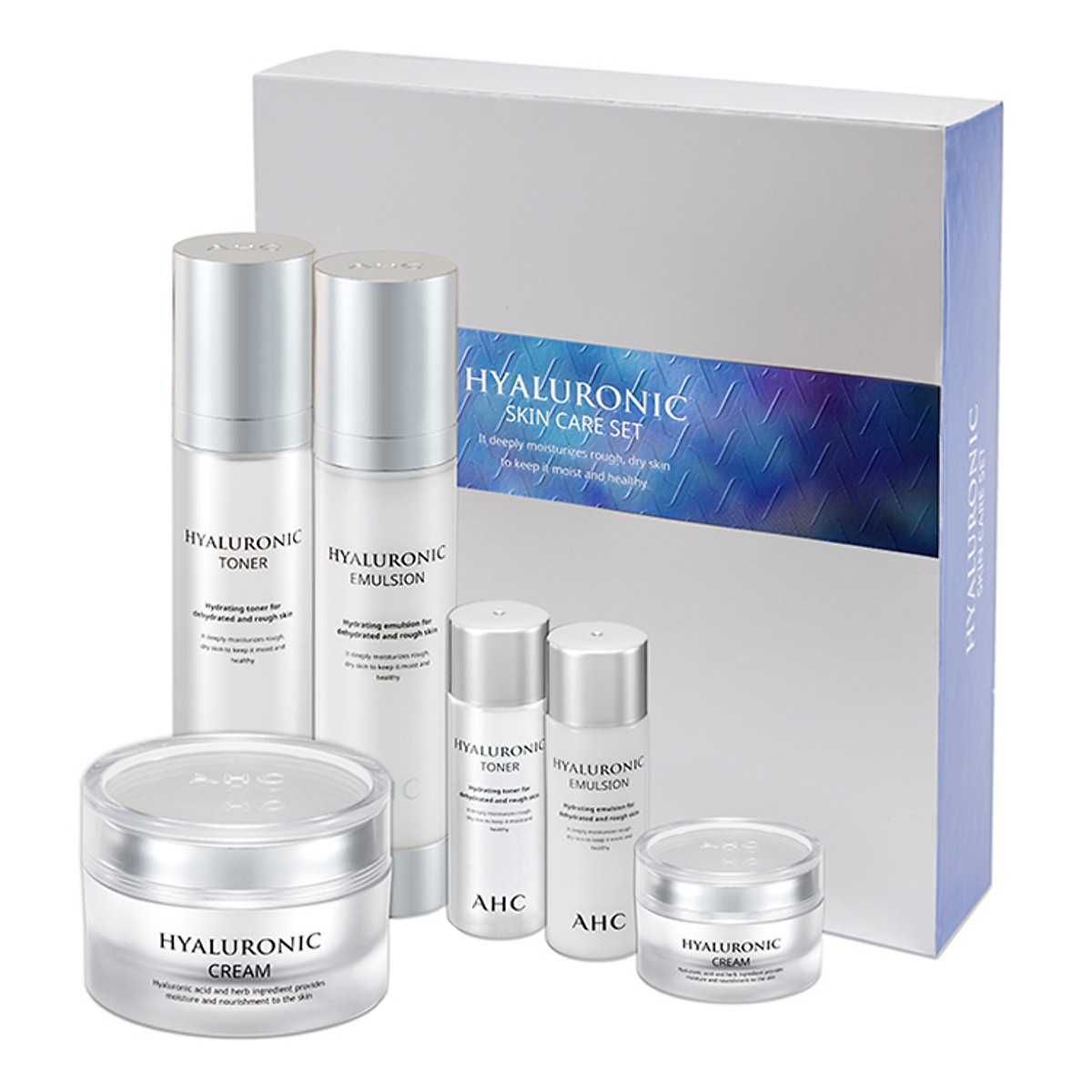 Bộ Dưỡng Da Cung Cấp Nước Chuyên Sâu Ahc Hyaluronic Skin Care Set (3 Items)