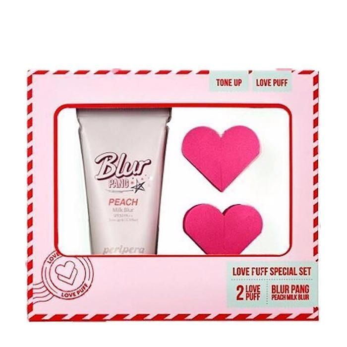 Bộ Trang Điểm Peripera Blur Pang Peach Milk Blur Love Puff Special Set (50Ml + 2Pc)