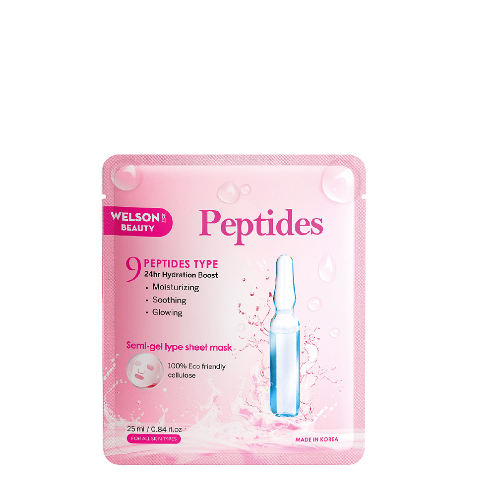 Mặt Nạ Cấp Ẩm 24H Trẻ Hóa Da Welson Beauty Peptides Moisturising Mask 25Ml (1Pcs)