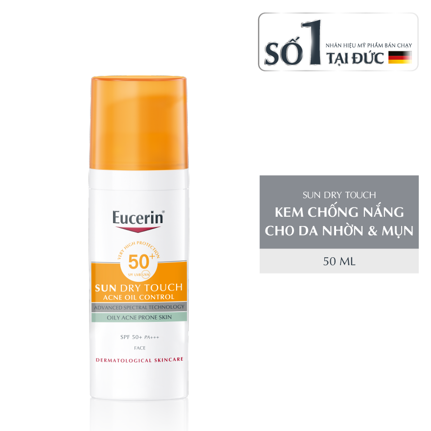 Gel Chống Nắng Cho Da Nhờn Mụn Eucerin Sun Dry Touch Oil Control Spf50 50Ml