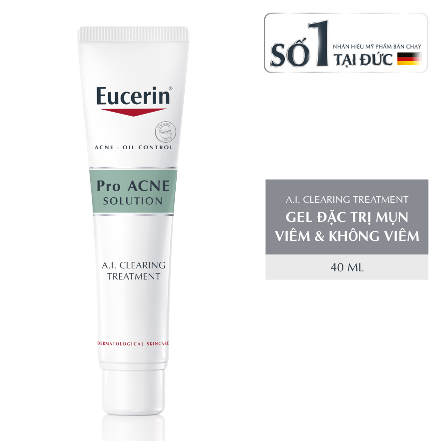 Tinh Chất Trị Mụn, Mờ Vết Thâm, Tái Tạo Da, Ngăn Ngừa Mụn Eucerin Proacne Clearing Treatment 40Ml