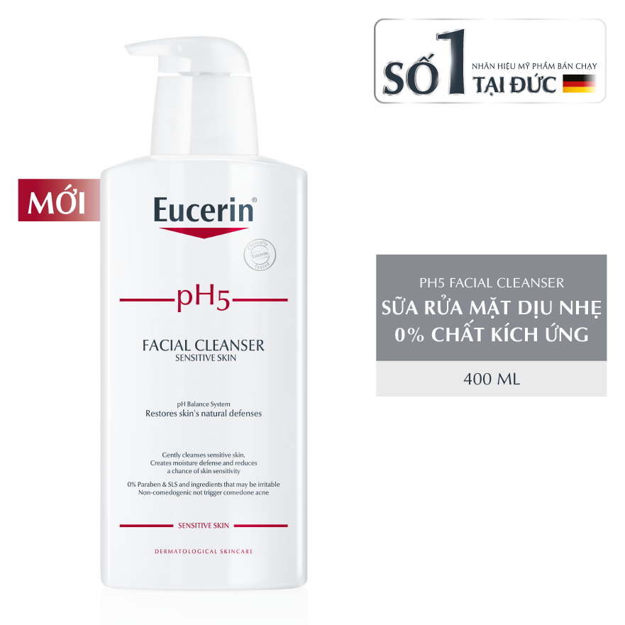 Sữa Rửa Mặt Dành Cho Da Nhạy Cảm Eucerin Ph5 Facial Cleanser 400Ml