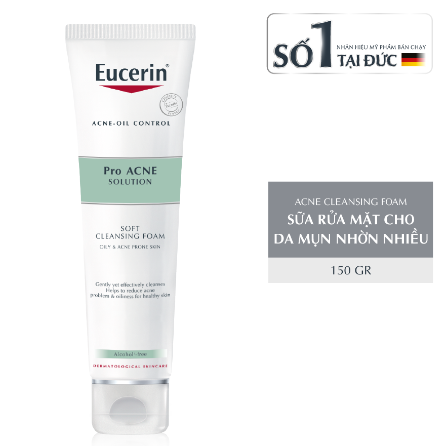Sữa Rửa Mặt Tạo Bọt Da Mụn Eucerin Proacne Cleansing Foam 150G