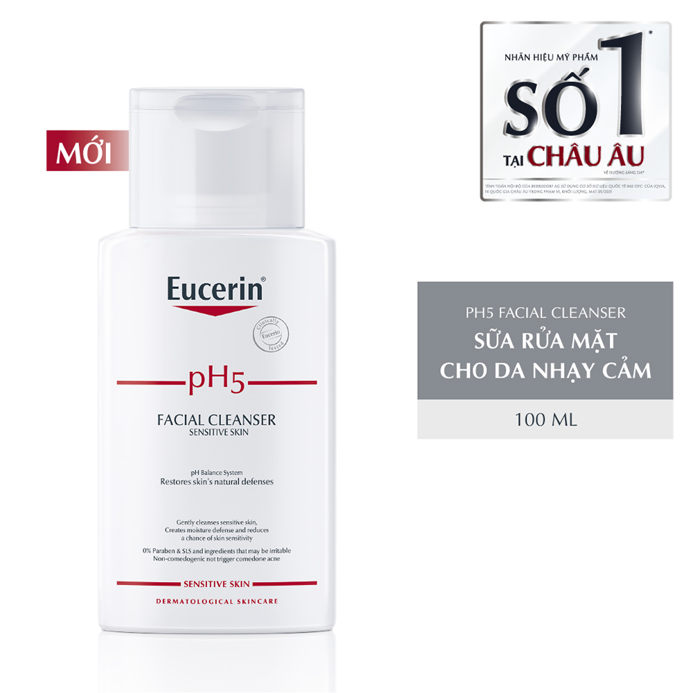 Sữa Rửa Mặt Cho Da Nhạy Cảm Eucerin Ph5 Facial Cleanser Sensitive Skin 100Ml