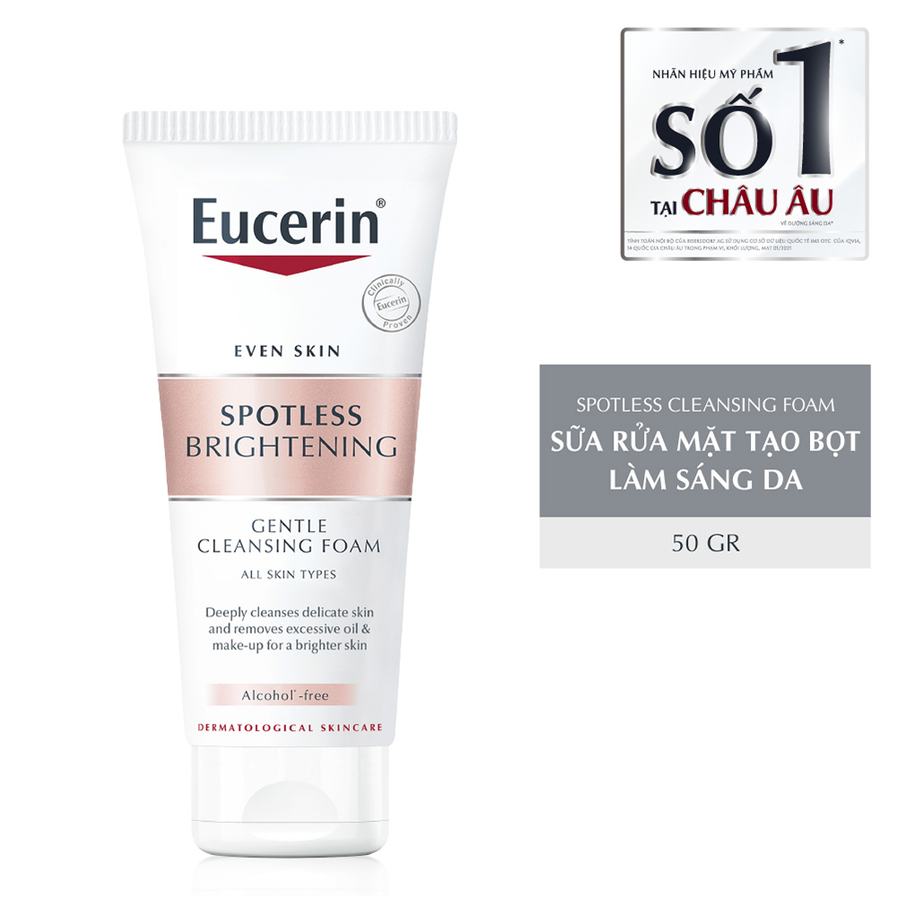Sữa Rửa Mặt Làm Sáng Da Eucerin Even Skin Spotless Brightening Gentle Cleansing Foam 50G