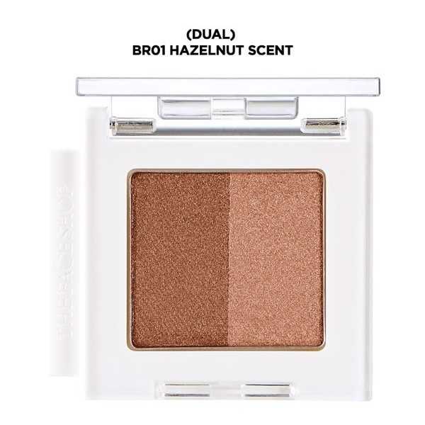 Màu Mắt Trang Điểm Mono Cube Eyeshadow (Dual) Br01 Hazelnut Scent
