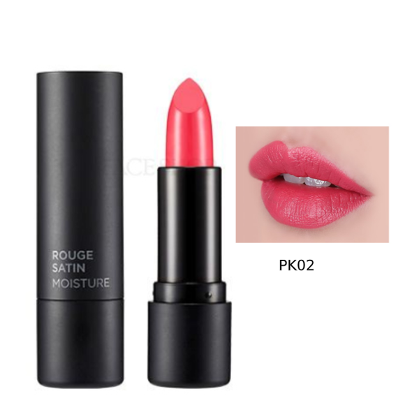 [Fmgt] Son Thỏi Dưỡng Ẩm Thefaceshop Rouge Satin Moisture 3.6G Pk02 Muted Pink