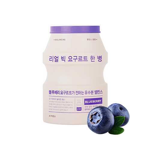 Mặt Nạ Giấy Làm Săn Chắc Da A'pieu Real Big Yogurt One - Bottle (Blueberry)