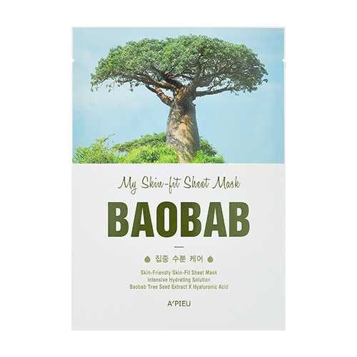 Mặt Nạ Giấy Cấp Ẩm Cho Da A'pieu My Skin - Fit Sheet Mask (Baobab Tree) [Không Đổi Trả, Hsd Từ Tháng 07/2022 Đến Tháng 09/2022]
