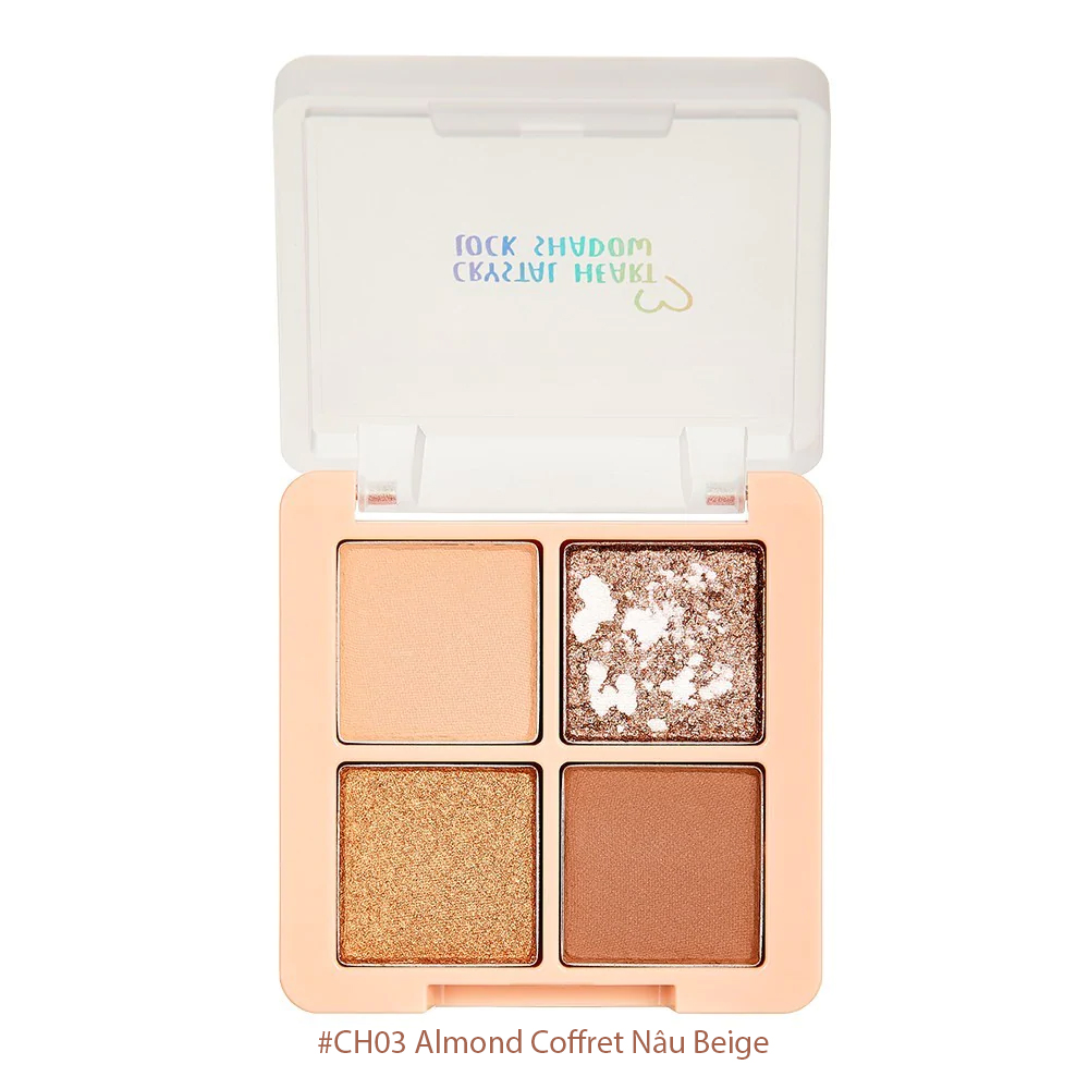 Phấn Mắt Trang Điểm Black Rouge Crystal Heart Lock Shadow 1.2G