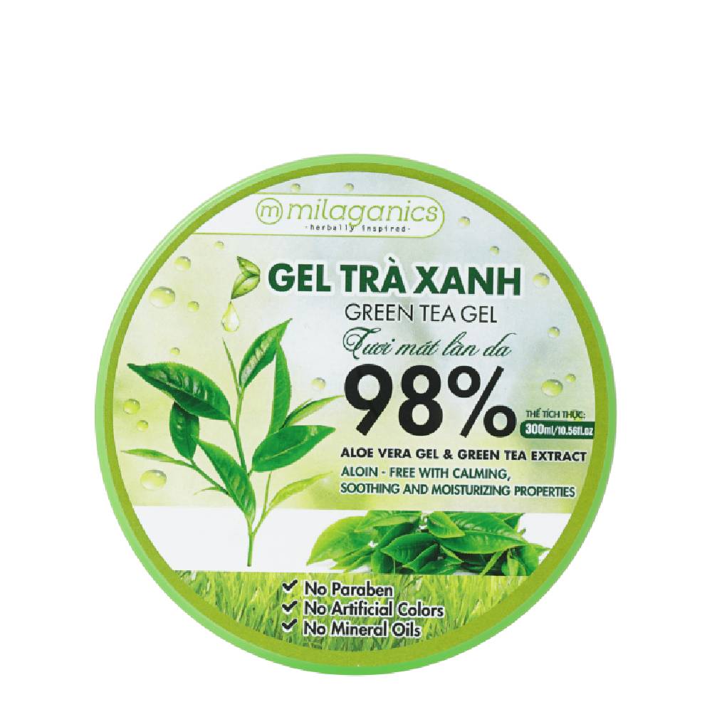 Gel Dưỡng Da Trà Xanh Milaganics Gel Matcha 300G