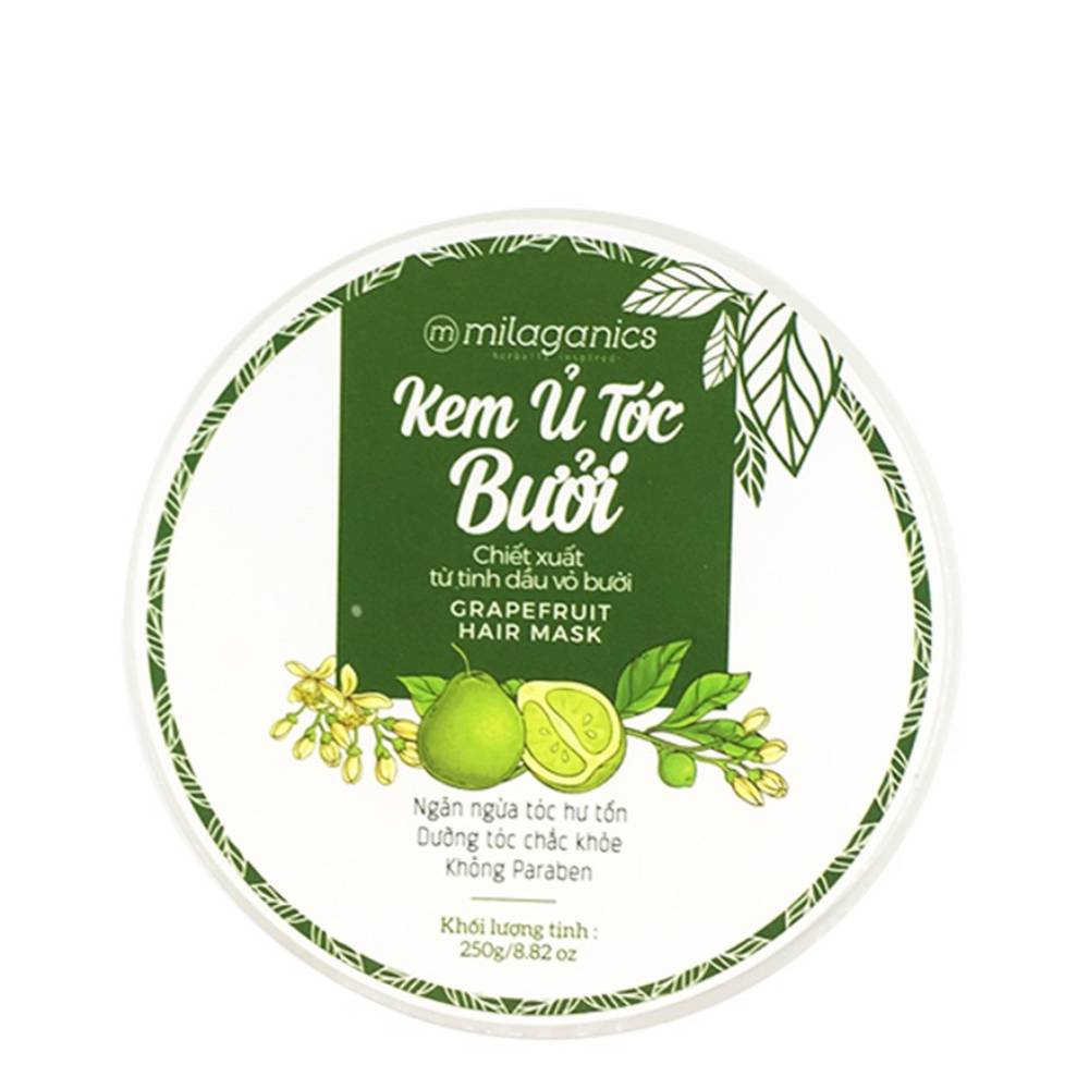 Kem Ủ Tóc Bưởi Milaganics Hair Cream Pomelo 250G