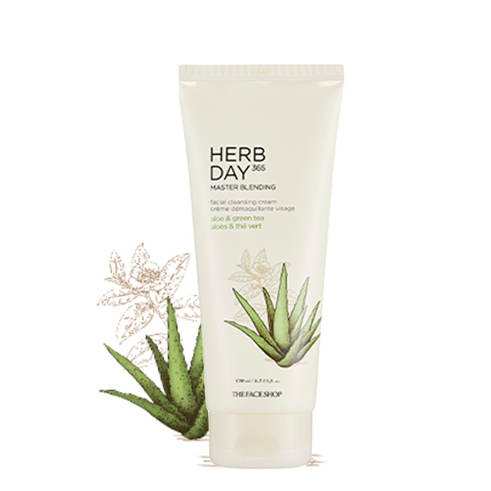 Kem Tẩy Trang Herb Day 365 Master Blending Facial Cleansing Cream Aloe & Green Tea 170Ml [Không Đổi Trả, Hsd Tháng 01/2023]