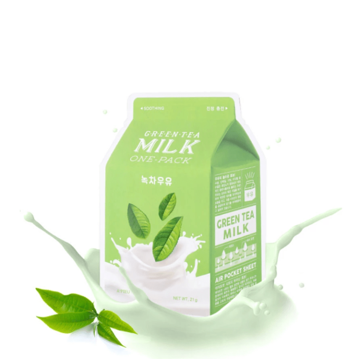 Mặt Nạ Làm Dịu Da A'pieu Green Tea Milk One - Pack [Không Đổi Trả, Hsd Tháng 01/2023]