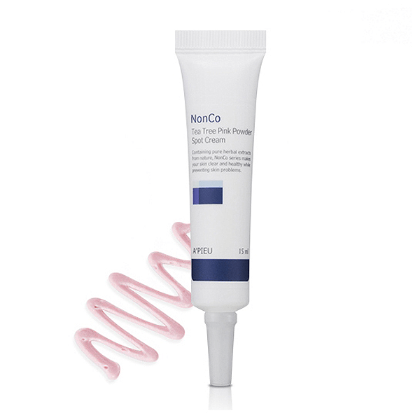 Kem Chăm Sóc Đốm Mụn A'pieu Nonco Tea Tree Pink Powder Spot Cream (15Ml)
