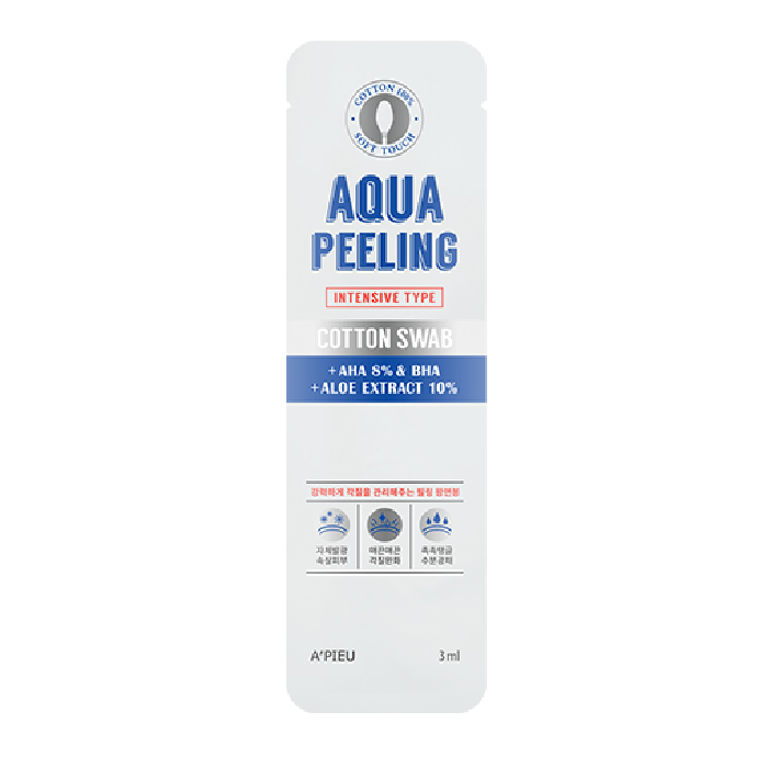 Bông Tẩy Tế Bào Chết Cho Da Nhạy Cảm A'pieu Aqua Peeling Cotton Swab (Intensive) 3Ml