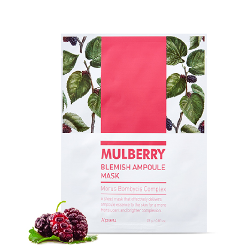 Mặt Nạ Dưỡng Ẩm, Làm Sáng Da A'pieu Mulberry Blemish Ampoule Mask 23G [Không Đổi Trả, Hsd Tháng 01/2023]