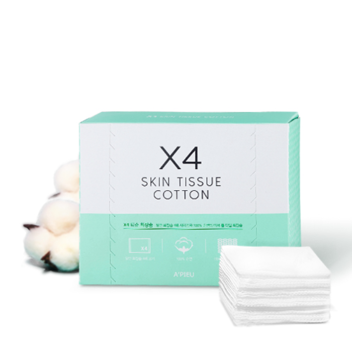 Bông Tẩy Trang A'pieu X4 Skin Tissue Cotton (80Ea)