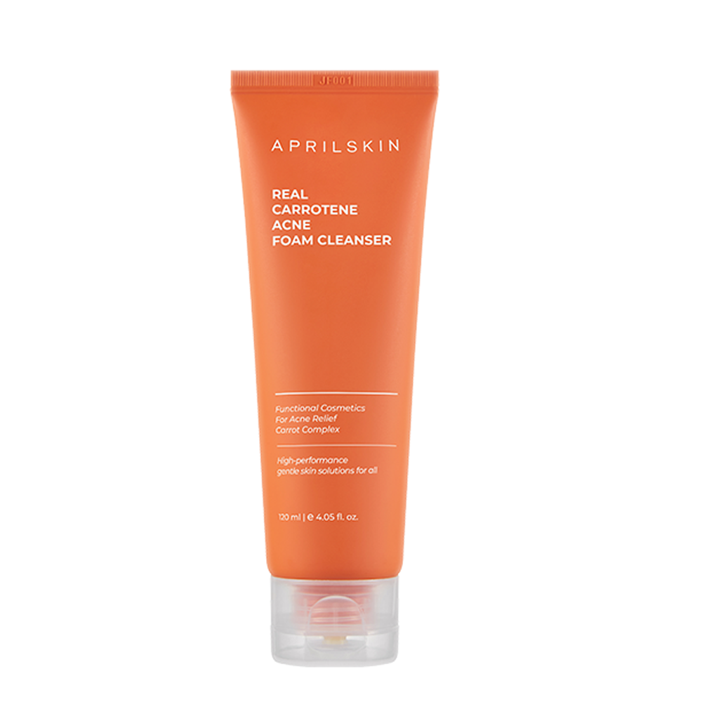Sữa Rửa Mặt Cho Da Mụn Aprilskin Real Carrotene Acne Foam Cleanser 120Ml
