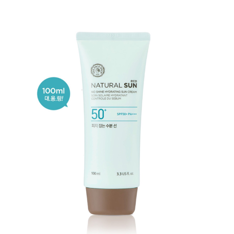 Kem Chống Nắng Kiểm Soát Nhờn Thefaceshop Natural Sun Eco No Shine Hydrating Sun Cream Spf50 Pa+++ 100Ml [Không Đổi Trả, Hsd Từ Tháng 07/2022 Đến Tháng 09/2022]