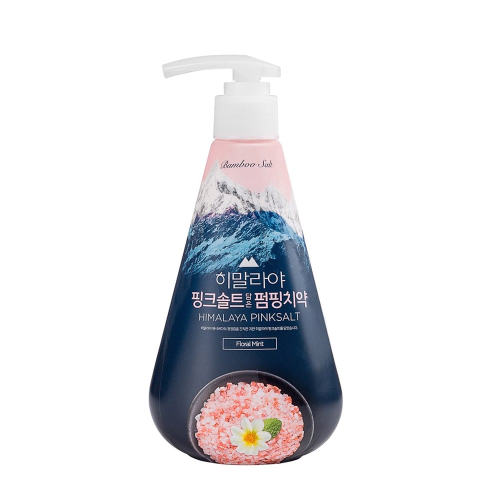 Kem Đánh Trắng Răng Hương Hoa Bạc Hà Bamboo Himalaya Pinksalt Floral Mint Pumping 285G