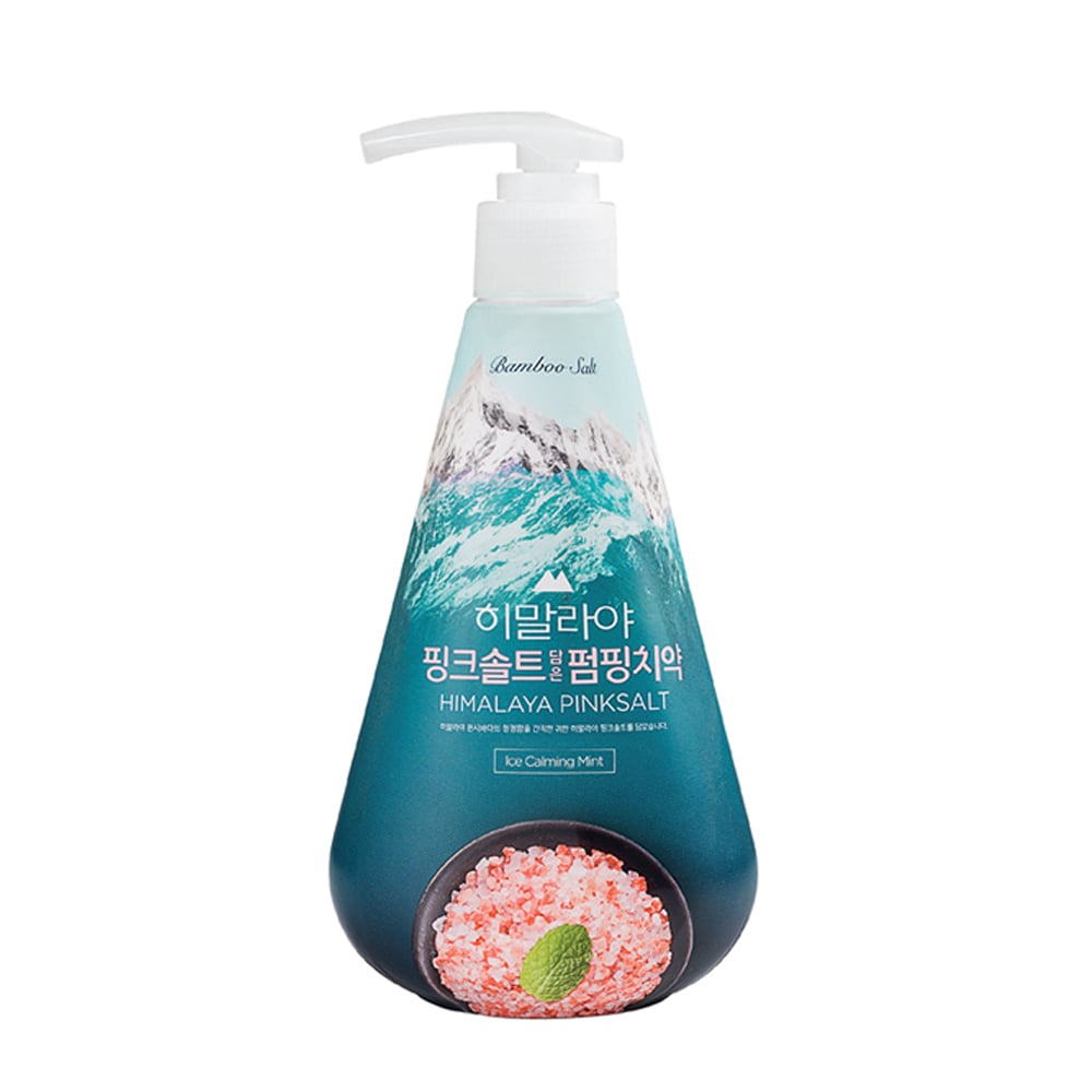 Kem Đánh Trắng Răng Hương Bạc Hà Mát Lạnh Bamboo Himalaya Pinksalt Ice Calming Pumping 285G