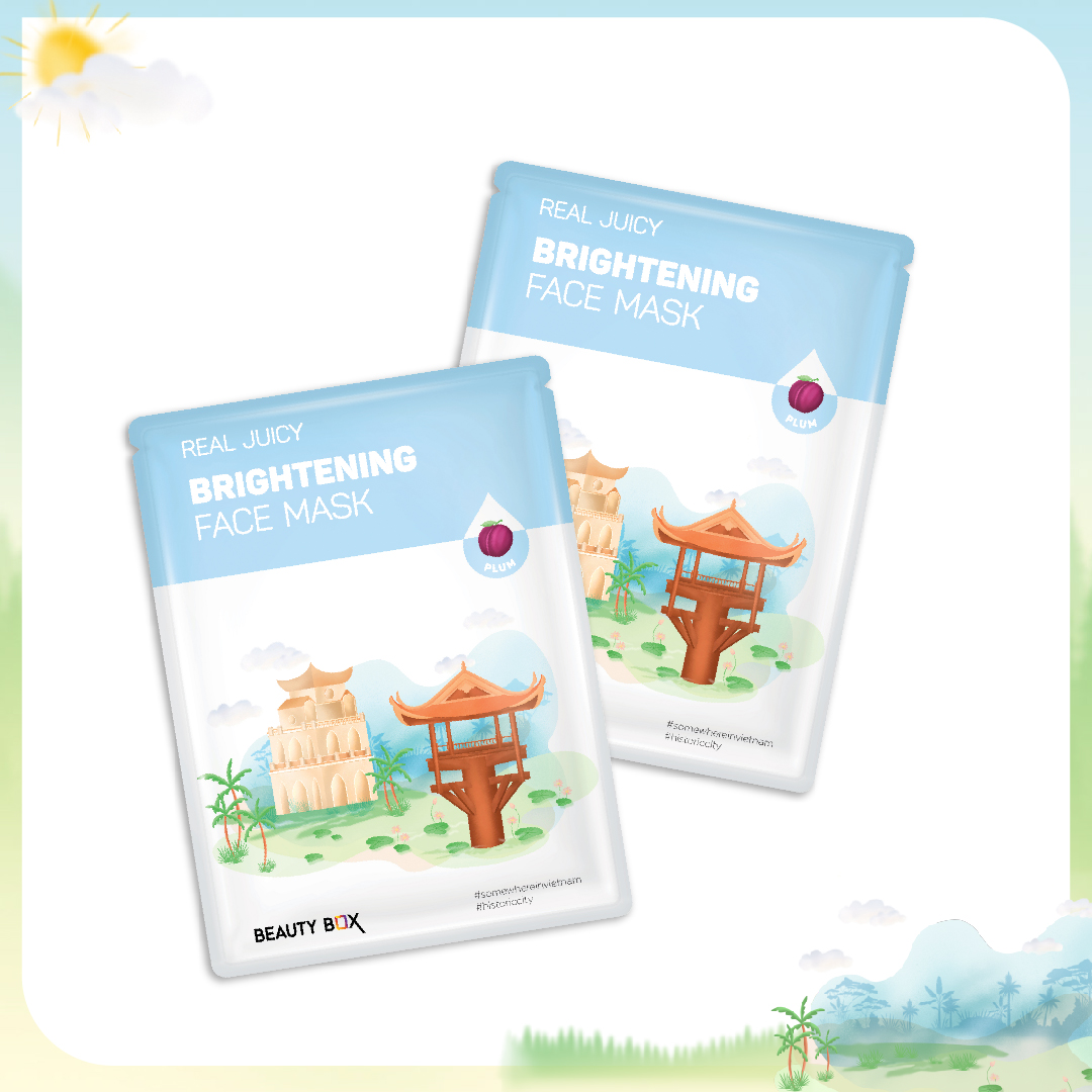 Combo 02 Mặt Nạ Giấy Làm Sáng Da Beauty Box Real Juicy Brightening (Hãy Chọn Sp Tặng Kèm)