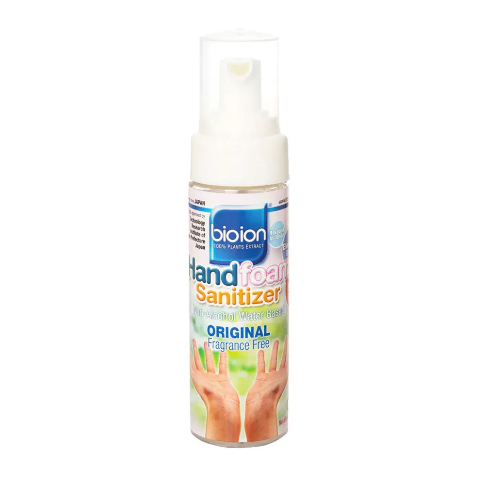 Nước Rửa Tay Khô Không Cồn, Không Mùi Dạng Bọt Làm Sạch Bioion Handfoam Sanitizer Fragrance Free 80Ml