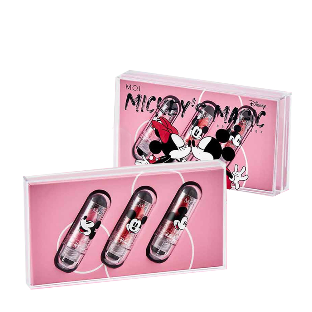 Set 3 Son Dưỡng Có Màu M.o.i Disney Mickey's Magic Lips [Kèm Túi Mickey]